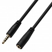 Kabel GoGEN prodlužovací 3,5mm jack, 4 pólový, 2m - černý