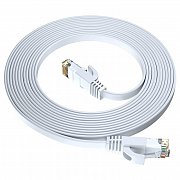 Kabel GoGEN síťový (RJ45), plochý, CAT6, 12m - bílý