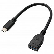 Kabel GoGEN USB A/USB-C 3.1, OTG, 0,2m - černý