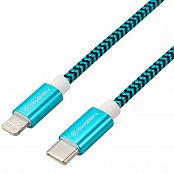 Kabel GoGEN USB-C / Lightning, 1m, opletený - modrý