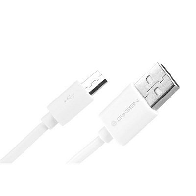 Kabel GoGEN USB/micro USB, 0,9m - bílý