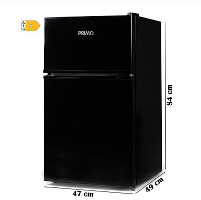 Lednice s mrazákem nahoře - černá - Primo PR157FR