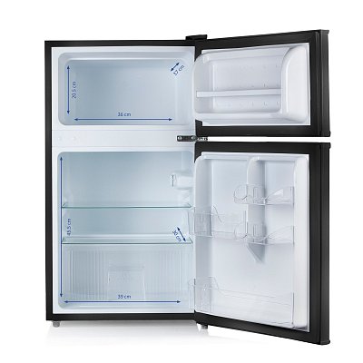 Lednice s mrazákem nahoře - černá - Primo PR157FR