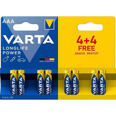 LR03 4+4BP AAA Longlife Power VARTA