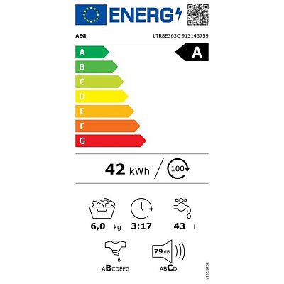 LTR8E363C PRAČKA VRCH. PL. AEG