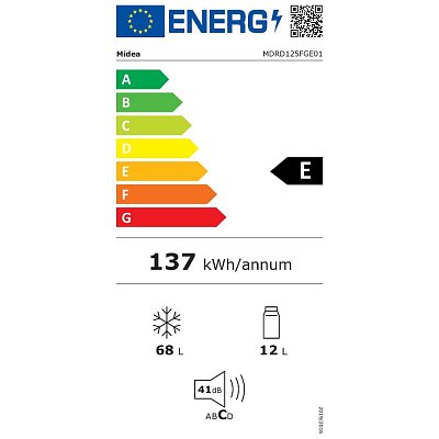 MDRD125FGE01 chladnička s mraz. MIDEA