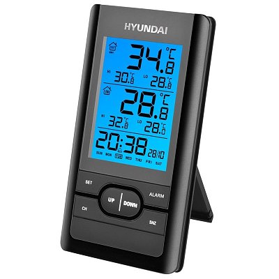 Meteostanice Hyundai WS 1070, černá barva