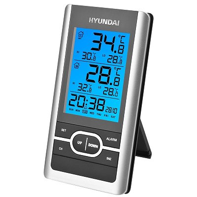 Meteostanice Hyundai WS 1070, černá/stříbrná