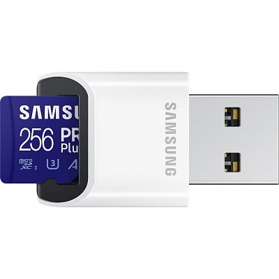 MicroSDHC 256GB PRO Plus+USB adp SAMSUNG