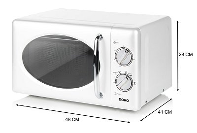 Mikrovlnná trouba retro - bílá- DOMO DO3125