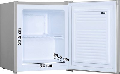 Mini mrazák - stříbrný - PRIMO PR116DV