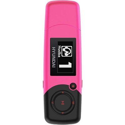 MP3 přehrávač Hyundai MP 366 FM, 4GB, růžový