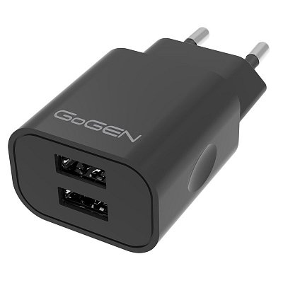 Nabíječka do sítě GoGEN ACH 204, 2x USB 2A - černá