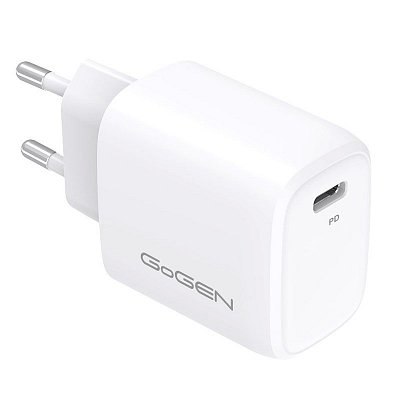 Nabíječka do sítě GoGEN ACHPD 120, 1x USB-C (20W) bílá