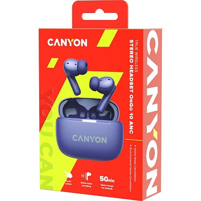 OnGo 10 ANC TWS 10 fialová CANYON