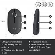 Pebble M350 WRL Mouse grafitová LOGITECH