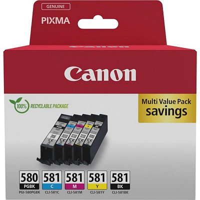 PGI-580 PGBK/CLI-581 CMYK 5-pack CANON