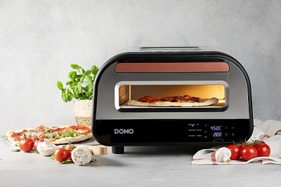 Pizza pec Genius - nerezová, pečící kamen - DOMO DO9289PZ