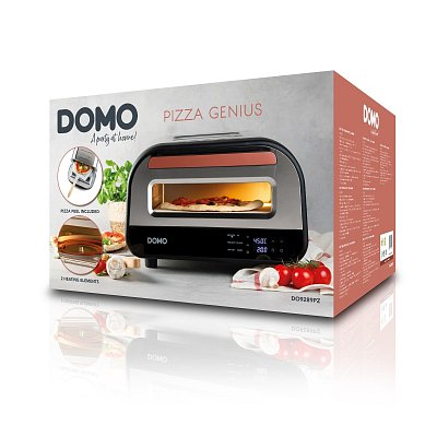 Pizza pec Genius - nerezová, pečící kamen - DOMO DO9289PZ