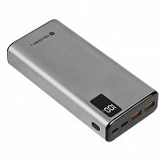 Powerbank GoGEN PB200008 20000 mAh, USB-C PD 20W - stříbrná