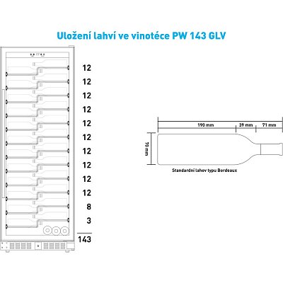 PW 143 GLV jednozónová vinotéka PHILCO