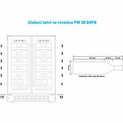 PW 38 GDFB dvouzónová vinotéka PHILCO