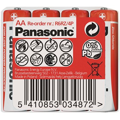 R6 4S AA Red zn PANASONIC