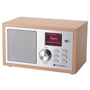 Radiopřijímač DAB+ GoGEN DAB 620 BTCS, hnědý/stříbrný