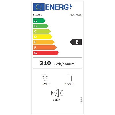 RB291D4CDE CHLADNIČKA KOMBI HISENSE