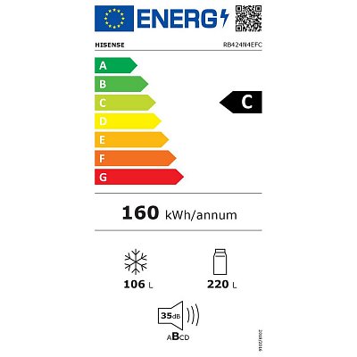 RB424N4EFC CHLADNIČKA KOMBI HISENSE