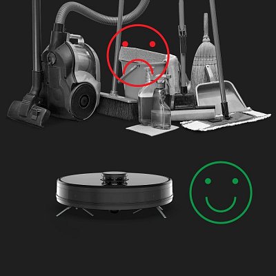 RC3S ROBOTICKÝ VYSAVAČ MOPEM ČERNÁ AENO