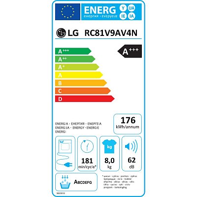 RC81V9AV4N SUŠIČKA PRÁDLA LG