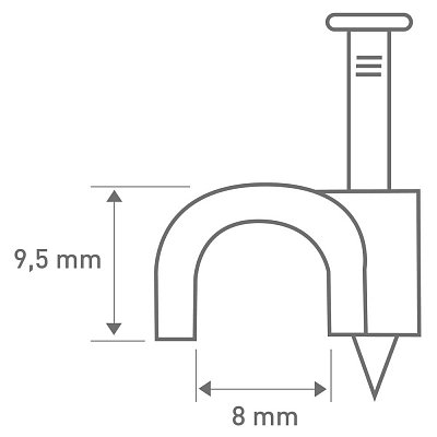 RCC 8 kabel. příchytka 8mm 30ks RETLUX