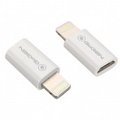 Redukce GoGEN Lightning (M) / micro USB (F), bílá