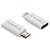 Redukce GoGEN micro USB (M) / USB-C (F), bílá