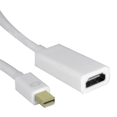 Redukce GoGEN mini DisplayPort/HDMI, 0,2m - bílá