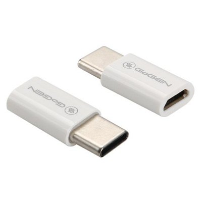 Redukce GoGEN USB-C (M) / micro USB (F), bílá