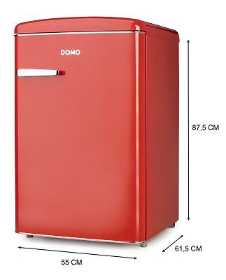Retro lednice bez mrazáku - červená - DOMO DO91703R