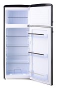Retro lednice s mrazákem nahoře - černá - DOMO DO91704R