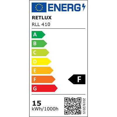 RLL 410 A65 E27 bulb 15W CW       RETLUX