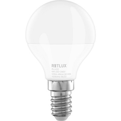 RLL 432 G45 E14 miniG 6W WW RETLUX