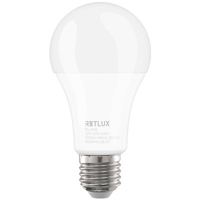 RLL 606 A60 E27 bulb 12W WW D RETLUX