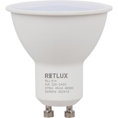 RLL 614 GU10 bulb 5W CW D RETLUX