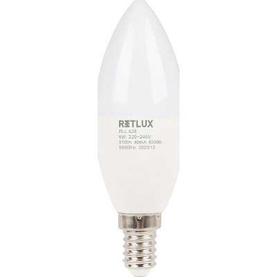 RLL 628 C37 E14 candle 6W DL D RETLUX