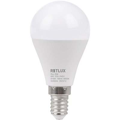 RLL 634 G45 E14 miniG 6W DL D RETLUX