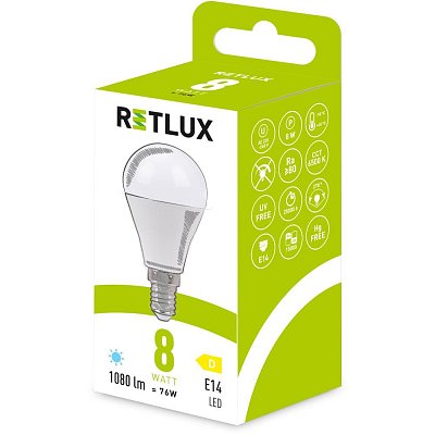 RLL 637 G45 E14 miniG 8W DL D RETLUX