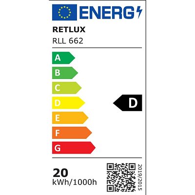 RLL 662 A80 E27 bulb 20W WW D RETLUX