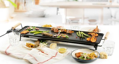 Rodinný gril Teppanyaki - Wood Look - DOMO DO8312TP