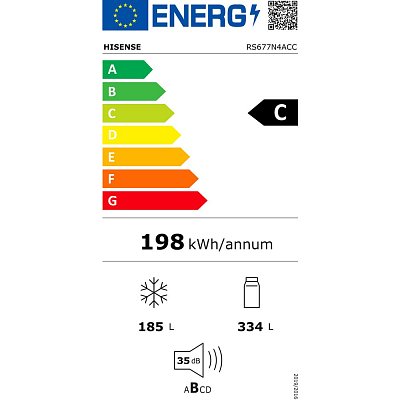 RS677N4ACC CHLADNIČKA SBS HISENSE