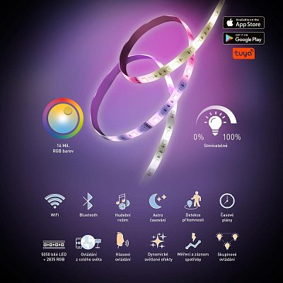 RSH 107 Wi-Fi smart pás. RGB+CCT RETLUX